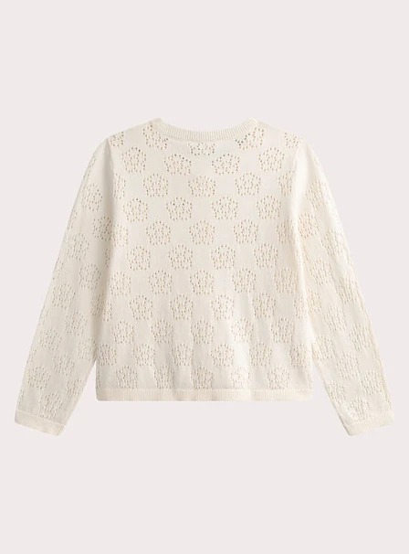 Παιδική Ζακέτα για Κορίτσια Ecru Openwork