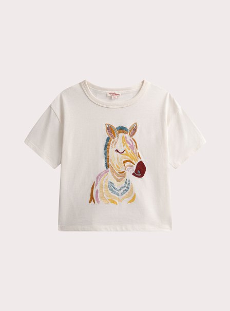 Παιδική Μπλούζα για Κορίτσια Zebra Embroidery