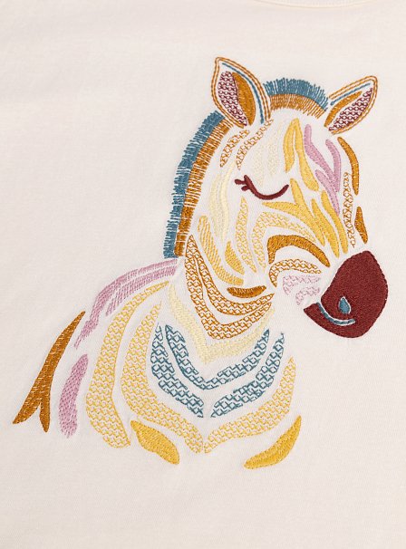 Παιδική Μπλούζα για Κορίτσια Zebra Embroidery