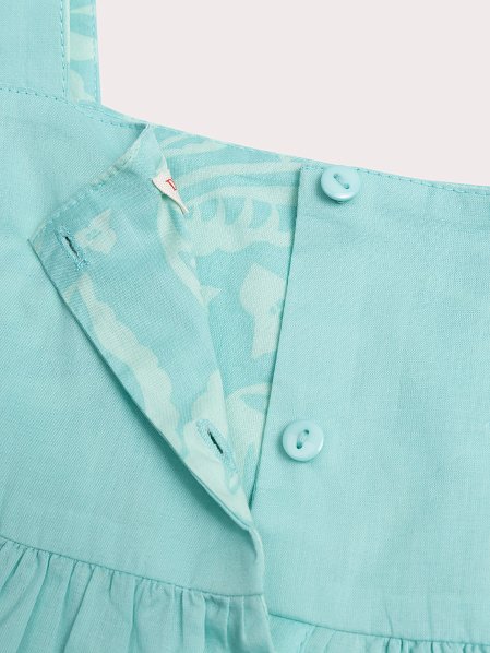 Παιδικό Φόρεμα για Κορίτσια Turquoise Print - 2 σε 1