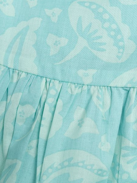 Παιδικό Φόρεμα για Κορίτσια Turquoise Print - 2 σε 1