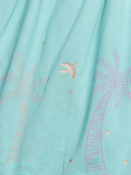 Παιδικό Φόρεμα για Κορίτσια Turquoise Print - 2 σε 1