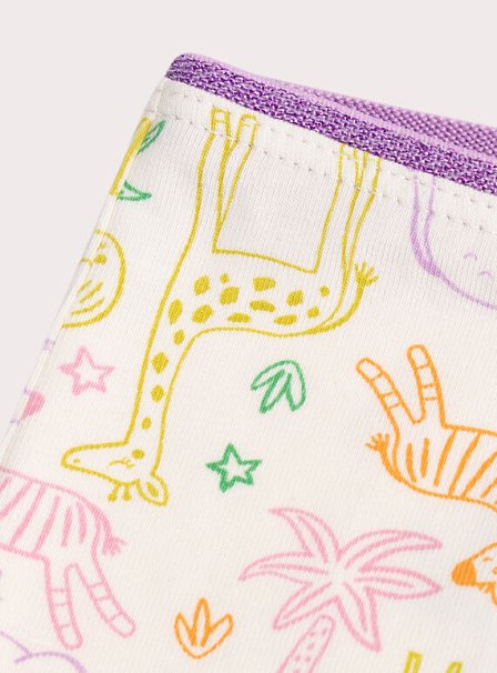 Σετ Παιδικά Εσώρουχα για Κορίτσια Yellow/Purple Giraffes 5 τμχ