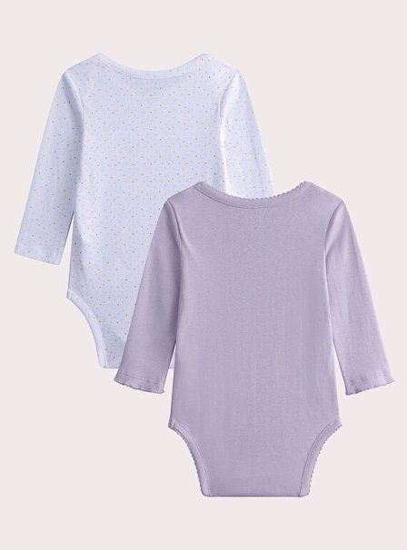 Σετ Βρεφικά Φορμάκια για Κορίτσια Purple Dog 2 τμχ