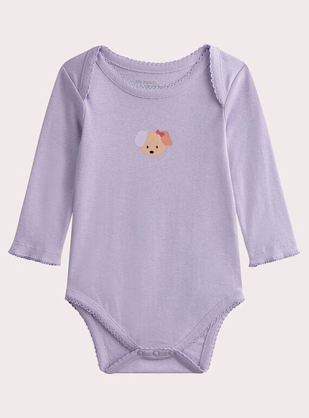 Σετ Βρεφικά Φορμάκια για Κορίτσια Purple Dog 2 τμχ