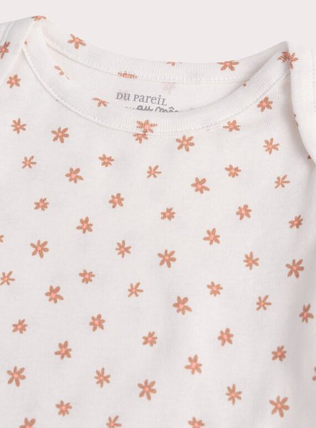 Σετ Βρεφικά Φορμάκια για Κορίτσια Orange Fleurs 2 τμχ