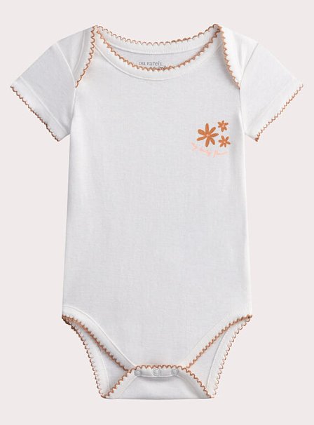 Σετ Βρεφικά Φορμάκια για Κορίτσια Orange Fleurs 2 τμχ