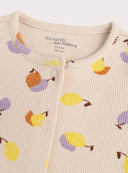 Βρεφική Πιτζάμα για Κορίτσια Beige Fruits