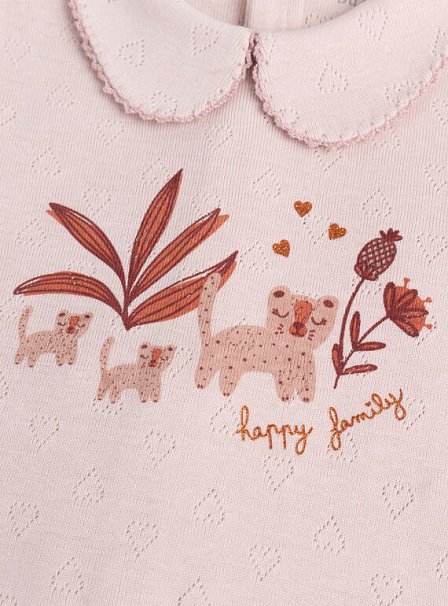 Βρεφική Ολόσωμη Πιτζάμα για Κορίτσια Happy Family