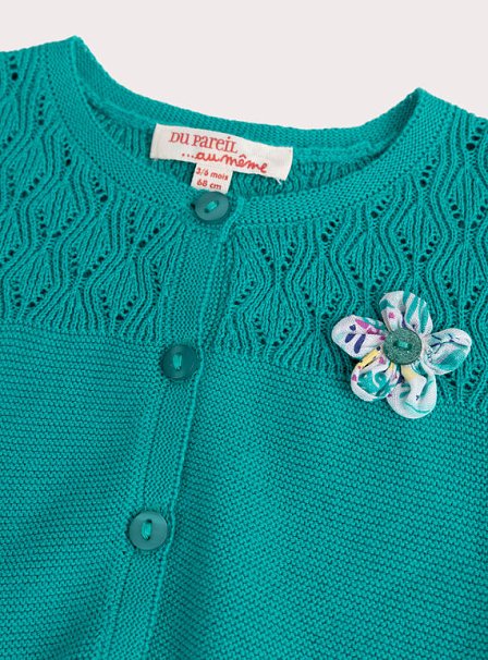 Βρεφική Ζακέτα για Κορίτσια Fancy Turquoise