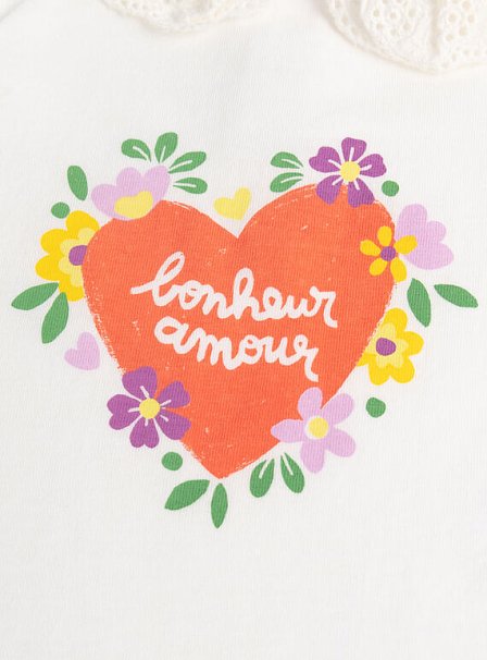 Βρεφική Μπλούζα για Κορίτσια Bonjour Amour