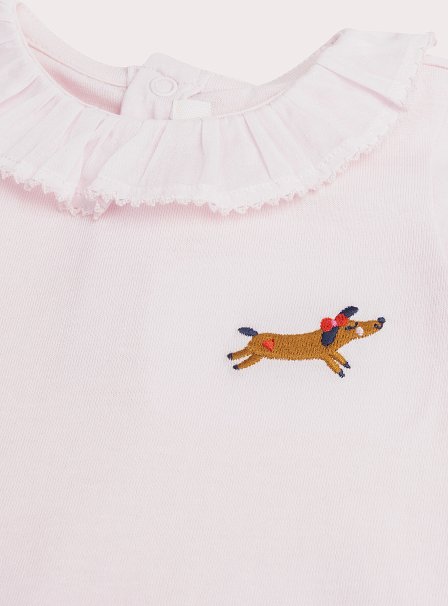 Βρεφική Μπλούζα για Κορίτσια Soft Pink Puppy