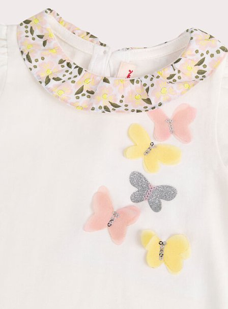 Βρεφική Μπλούζα για Κορίτσια White Butterflies