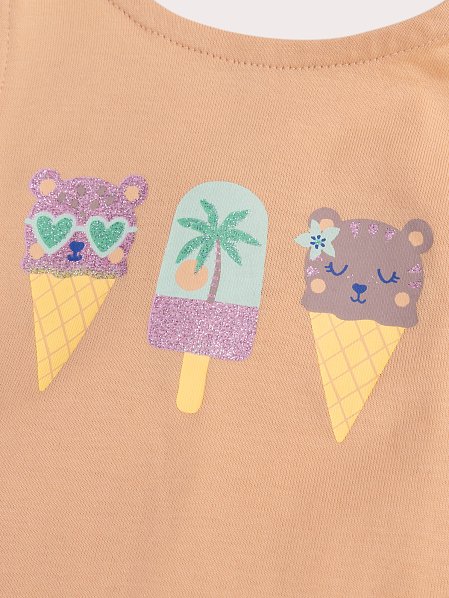 Βρεφική Μπλούζα για Κορίτσια Orange Gelato