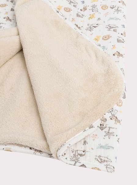 Βρεφικό Κουβερτάκι Printed Ecru