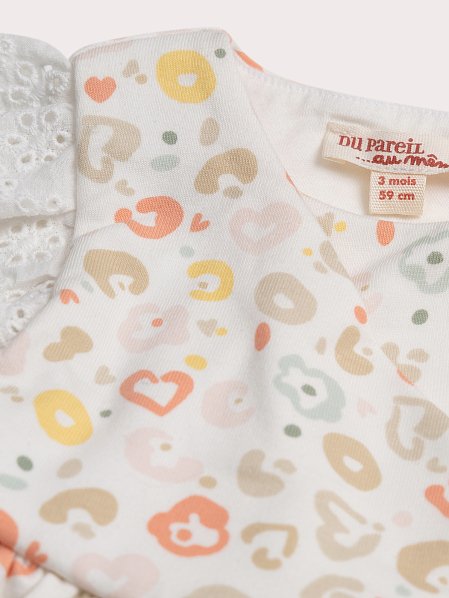 Βρεφικό Φόρεμα για Κορίτσια Leopard Heart