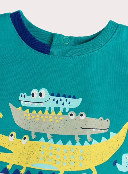 Βρεφική Μπλούζα για Αγόρια Turquoise Tower