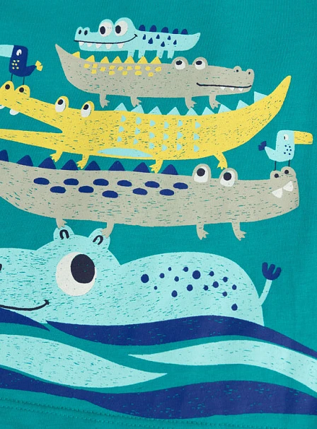 Βρεφική Μπλούζα για Αγόρια Turquoise Tower