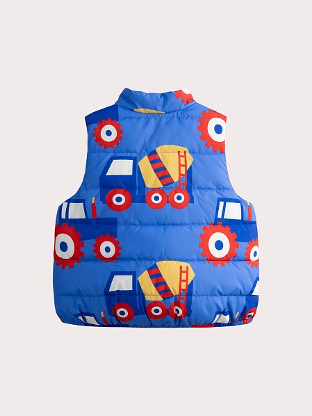 Βρεφικό Αμάνικο Μπουφάν για Αγόρια Yellow Construction - 2 σε 1