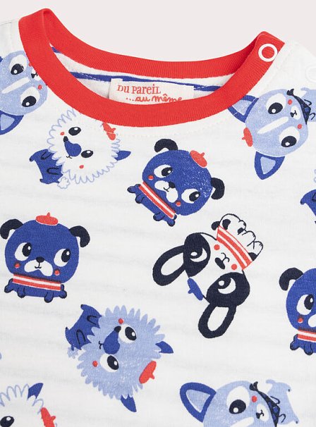 Βρεφική Μπλούζα για Αγόρια Puppies Print