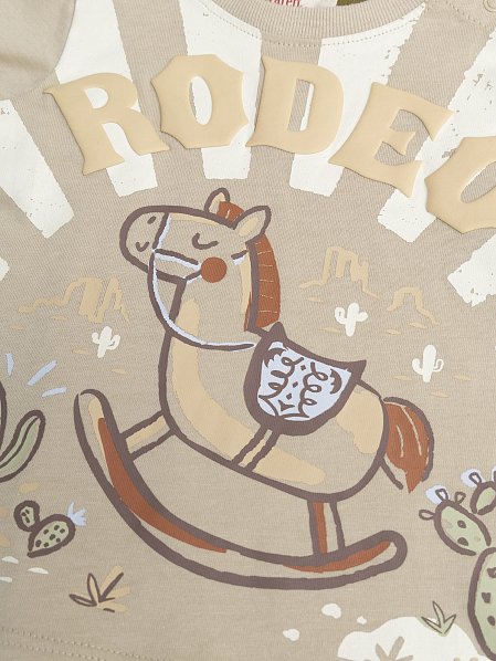 Βρεφική Μπλούζα για Αγόρια Beige Rodeo