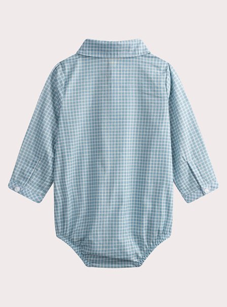 Βρεφικό Φορμάκι για Αγόρια Sky Blue Plaid