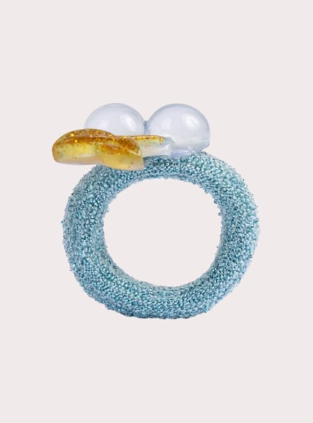 Σετ Παιδικά Λαστιχάκια Μαλλιών για Κορίτσια Blue Cherries 4 τμχ