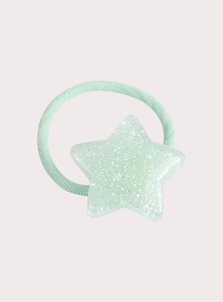 Σετ Παιδικά Λαστιχάκια Μαλλιών για Κορίτσια Teal/Purple Stars 4 τμχ