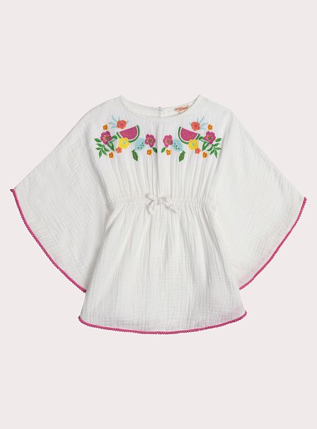 Παιδικό Πόντσο για Κορίτσια White Fruits