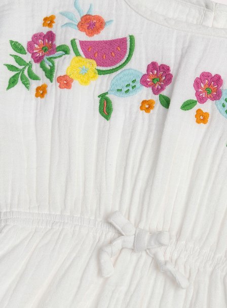 Παιδικό Πόντσο για Κορίτσια White Fruits