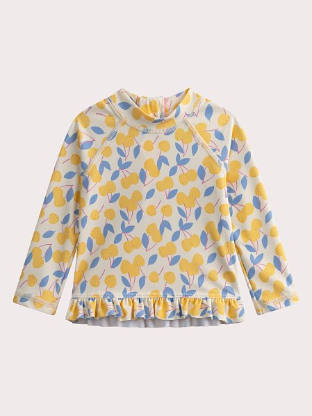 Σετ Βρεφικό Μαγιό και Αντιηλιακή Μπλούζα για Κορίτσια Lemon Print