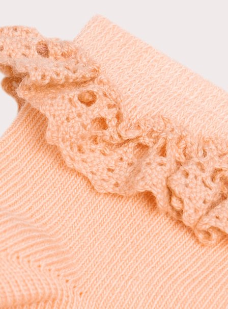 Βρεφικές Κάλτσες για Κορίτσια Peach Ruffles