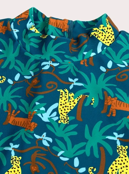 Παιδική Αντιηλιακή Μπλούζα για Αγόρια Navy Jungle