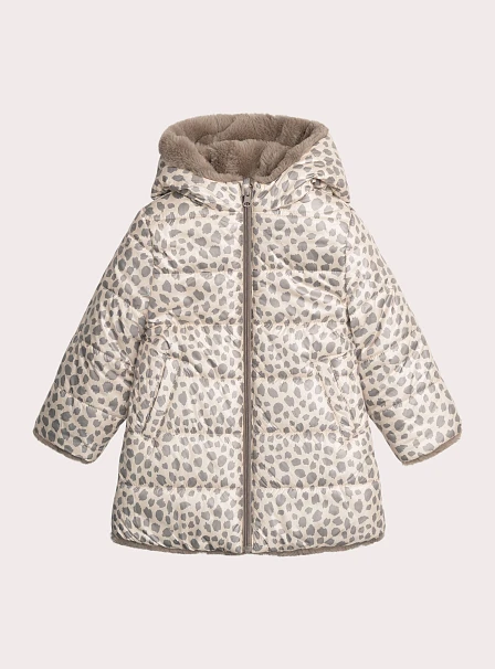 Παιδικό Μπουφάν για Κορίτσια Fluffy Print - 2 σε 1