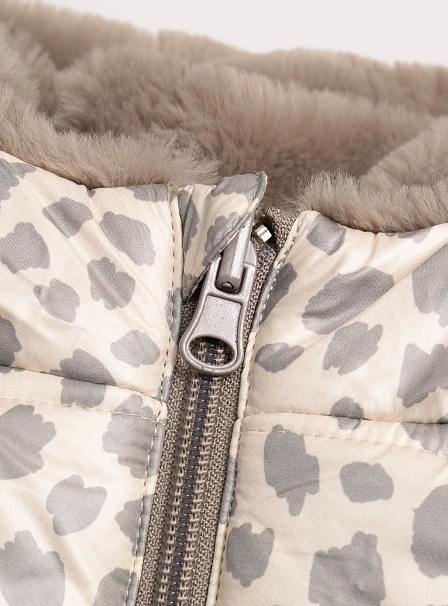 Παιδικό Μπουφάν για Κορίτσια Fluffy Print - 2 σε 1