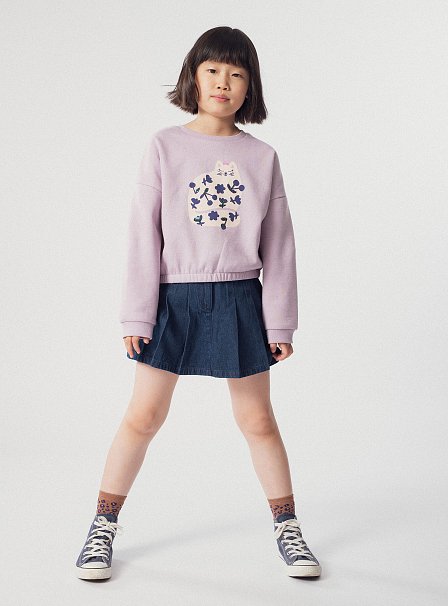 Παιδική Φούστα-Σορτς για Κορίτσια Dark Denim