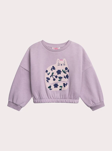 Παιδικό Φούτερ για Κορίτσια Lilac Kitten