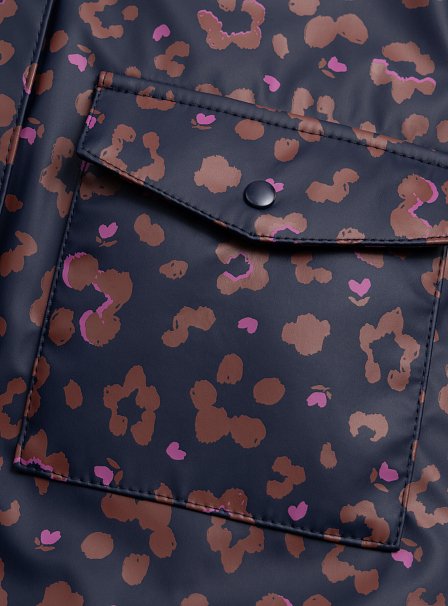 Παιδικό Μπουφάν για Κορίτσια Navy Leopard