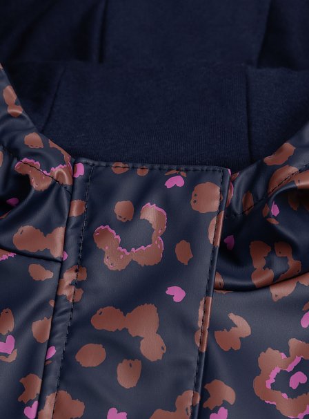 Παιδικό Μπουφάν για Κορίτσια Navy Leopard