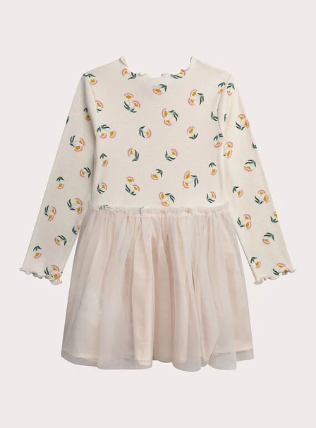 Παιδικό Φόρεμα για Κορίτσια Creme Blooming