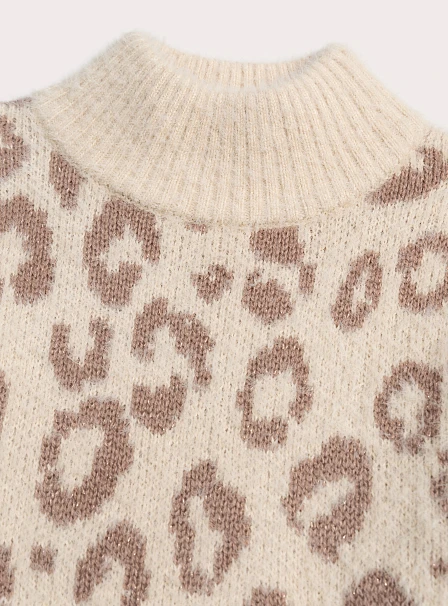 Παιδικό Πουλόβερ για Κορίτσια Warm Leopard