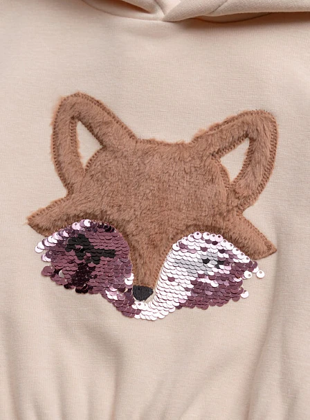 Παιδικό Φούτερ για Κορίτσια Pink Fox