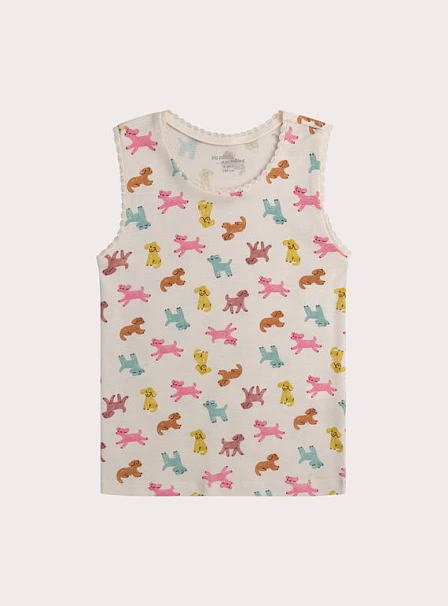 Σετ Παιδικά Φανελάκια για Κορίτσια Multi Poodles 2 τμχ