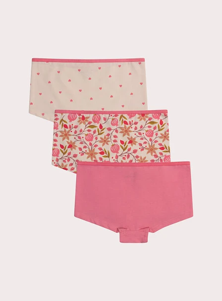 Σετ Παιδικά Εσώρουχα για Κορίτσια Pink Blossom 3 τμχ