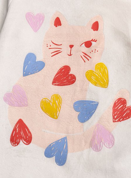 Σετ Παιδικές Πιτζάμες για Κορίτσια Loving Cat