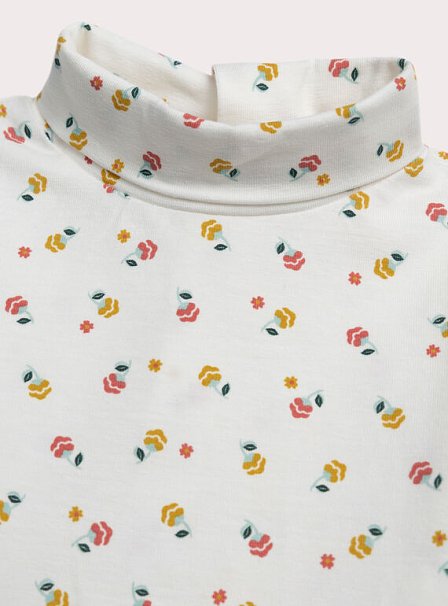 Βρεφική Μπλούζα για Κορίτσια High-Neck Floral