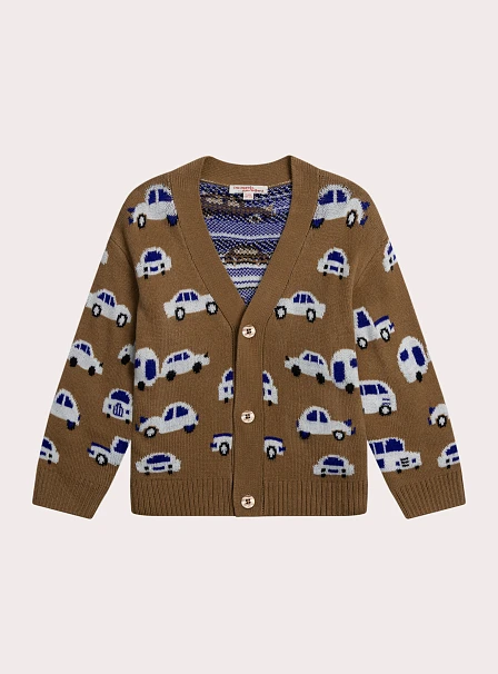 Παιδική Ζακέτα για Αγόρια Brown Cars