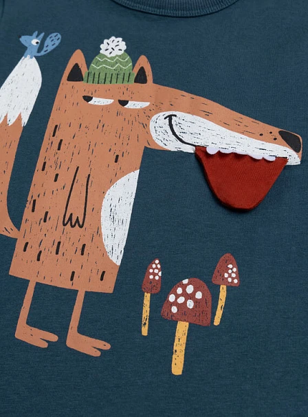 Παιδική Μπλούζα για Αγόρια Dark Navy Fox