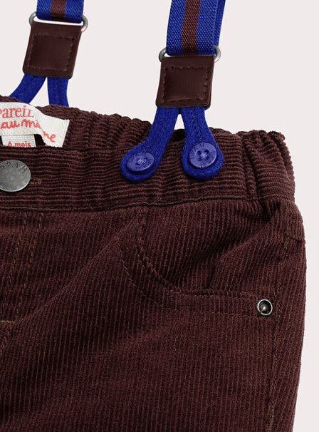 Βρεφικό Παντελόνι για Αγόρια Brown/Navy Corduroy