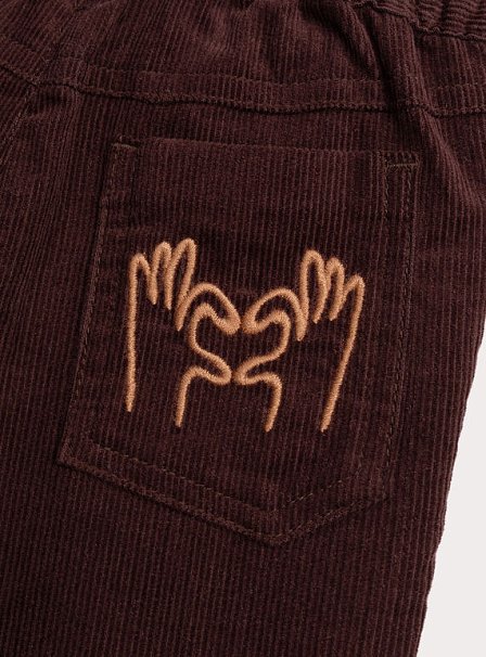 Βρεφικό Παντελόνι για Αγόρια Brown/Navy Corduroy